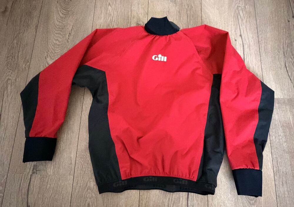 Gill Junior Medium Sailing Spray Top Red Black JM Dinghy Waterproof Pullover